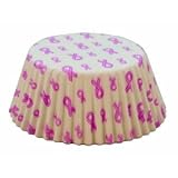 Fox Run Pink Ribbon Cupcake Baking Cups 75-Count