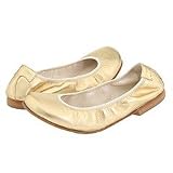 Taryn Rose Bobble Gold Metallic Ballet Flat