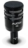 Audix D6 Large Format Bass Drum Microphone (Black)