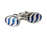Unique Blue & White Cloisonné Cufflinks by Cuff-Daddy