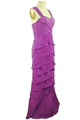 Chiffon Sheath Tiered Evening Dress/Homecoming Dress/Prom Dress/Wedding Party Dress 