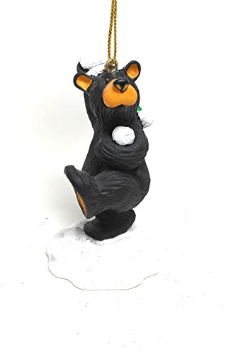 Bearfoots Snowball Fighting Bear Christmas Ornament