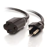 Cables to Go 53410  Outlet Saver 18 AWG Power Extension Cord  (25 Feet, Black)
