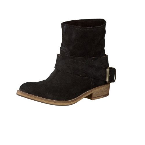 Bronx Damen Lederstiefelette (Schwarz, 39)
