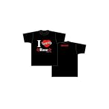 ドラゴンクライシス! アイラブローズ柄 Tシャツ ブラック サイズ：L