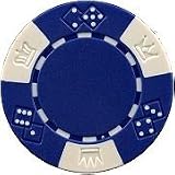 Clay Composite Lucky Crown Poker Chips 25 11.5 gram Blue Poker Chips