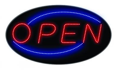 Childrens Toyshop  Tools & Hardware : Hanging Oval LED Open Sign