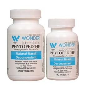 Sinus Relief Nasal Decongestant PHYTOFED-HF Natural Nasal Decongestant - 340 Total Tablets #3402