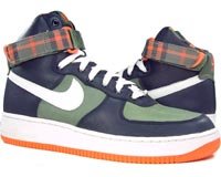 Nike Basketball Shoes-Nike Air Force 1 High Premium Hunt Edition Basketball Shoe (black / birch / army olive / orange blaze)-Mens Nike Basketball Shoes-Mens Basketball Shoes