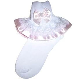 Baby Girls Dressy Socks with Color Trim