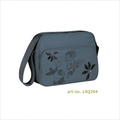 Lassig Vintage Squarebag Eco-Friendly Diaper Bag, Stones Grey