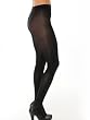Womens Black Microfiber Opaque Tights with Lycra Legwear Italy 3 Size Options