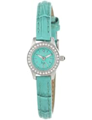 Invicta Womens 13660 Angel Green Dial Crystal Accented Green Leather Watch