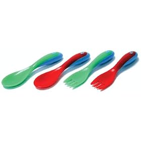 Clean & Simple Fork & Spoon - Easy-to-grasp for Self-feeding Success