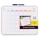 Dry-erase Calendar Board,w/ Marker/Hardware,11x14,White, Sold as 1 each
