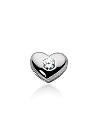 14K Gold Burnish set Diamond Heart Solitaire Pendant (0.35 cttw, F - G Color, SI2 Clarity)