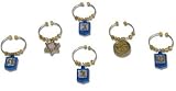 Boston Warehouse Hanukkah Wine Marker, Set of 6