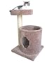 TwoTier 26 Cat Tree : Optional Sisal 2 FEET OF SISAL : Parts & Base Color BURGUNDY : Poles Color BARE WOOD