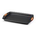Rachael Ray Oven Lovin' 10-Inch by 15-Inch Crispy Sheet Nonstick Cookie Pan, Orange