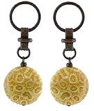 LAST BARRIER Earrings post with round drop light