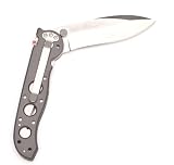 Columbia River Knife and Tool's M21-02 Charcoal Gray Folding Knife with Razor-Sharp Edge Spear Point Blade
