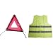 WARNING TRIANGLE & HI-VIS JACKET EMERGENCY ROADSIDE CAR BREAKDOWN SET