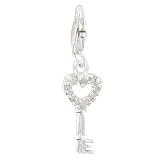 Les Poulettes Jewels - Charms for Bracelets -Sterling Silver Key of Dreams - Lobster Clasp