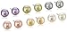 Amazon Collection Sterling Silver Freshwater Cultured Pearl Button Stud Earrings, Set of Six (7-8mm)