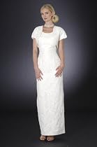 Ivory Formal Evening Dress with Bolero Jacket - Mother of Bride & Groom, Wedding, Party, MOB Gown by Sean Collection (7251)