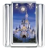 Disney Cinderella Castle With Fireworks Photo Charm