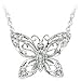 10kt. White Gold, Butterfly Pendant with a Diamond Accent