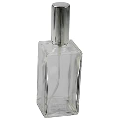Fantasia Klarglas-Flasche 46192, eckig, mit Zerstuberpumpe und Kappe silber, fr 100 ml