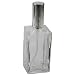 Fantasia Klarglas-Flasche 46192, eckig, mit Zerstuberpumpe und Kappe silber, fr 100 ml