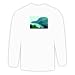 Search : Long Sleeve T-shirt with view, horizon, green Large White