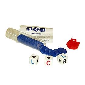 Click here to buy Left Center Right LCR Dice Game by Trademark Global.