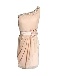 Crystal Crystals Chiffon Short Evening Dress/Bridesmaid Dress/Mini Dress 
