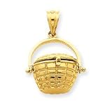 14k Fishing Basket Charm