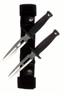Childrens Toyshop  Sporting Goods : Mini Boot Style Knife Set(2) Tarpon Bay w/Belt sheath -Split Blade