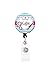 Retractable Badge Reel - Aqua Nurse Tools Chevron - Personalized Name - Badge Holder