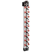 Plate-Mate WM9-360 Stainless Steel 9 Plates Space Optimizer Wall Mount Catering Rack, Single Sided Column, 65 lbs Capacity, 2-51/64" Width, 33" Height