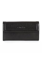 Calvin Klein CCRCJ005-BN Brown Lizard Continental Embossed Tri-Fold Wallet