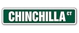 CHINCHILLA -Street Sign- pet cage guinea pig signs gift