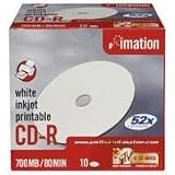 Imation CD-R 52x Printable Standard  Jewel Case MTV 10 Pack Showbox