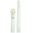 Watch Band Genuine Leather Lizard Grain White 14mm