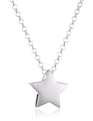 VINANI brand Germany 925 Sterling Silver Women Pendant Magic Star with Cable Link Chain Necklace AMS-T