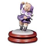 Buy Adorable Ice Skating Thread Bear Girl Solid Wooden Base w. Swiss Music
