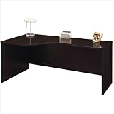 Bush Furniture Series C Wood Left Corner Credenza Desk in Mocha Cherry