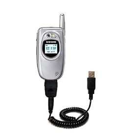 Coiled Power Hot Sync and Charge USB Data Cable w/ Tip Exchange for the Samsung SCH-A670 - Gomadic Brand