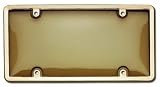 Cruiser License Plate Frame Combo Kit Brass & Bronze - 1 Frame & 1 Shield
