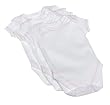 SpaSilk 100% Cotton Short Sleeve Lap Shoulder 3-Pack Bodysuit